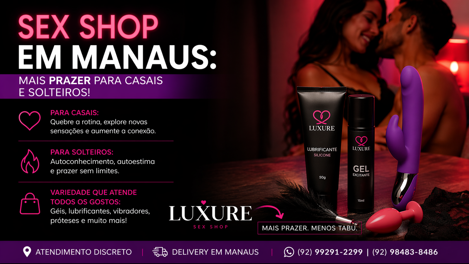 Sex shop em Manaus: como produtos podem apimentar relações e aumentar o prazer